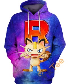 Adorable Meowth Pokemon - 3D All Over Print Hoodie with Cute Design