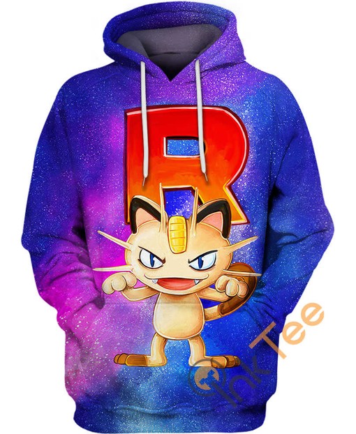 Adorable Meowth Pokemon - 3D All Over Print Hoodie with Cute Design