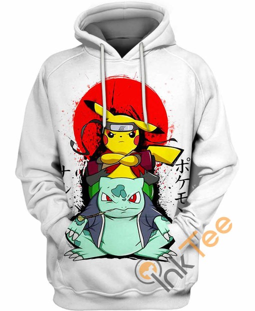 Adorable Naruto Pikachu Sport All Over Print Hoodie 3D with Playful Design