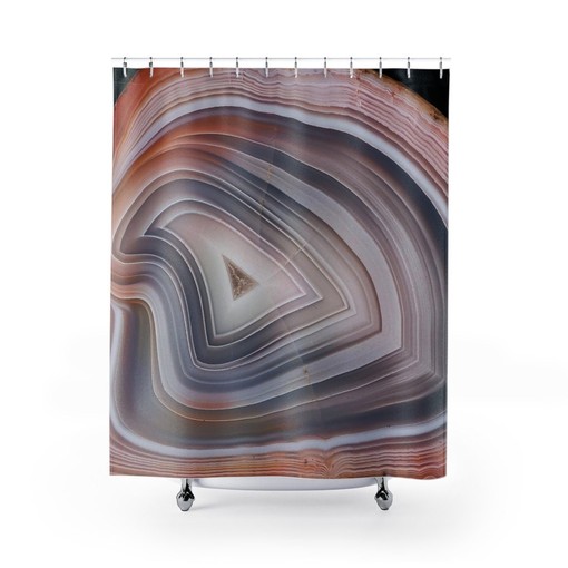 Agate Slice Shower Curtain - A Touch of Organic Sophistication
