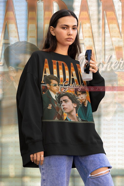 Aidan Gallagher Homage Sweatshirt, American Actor Musician Shirt, Vintage Movie Shirts for Men