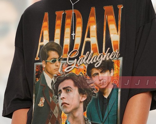 Aidan Gallagher Vintage Tee, Retro Homage Shirt to American Actor and Musician - Image 2