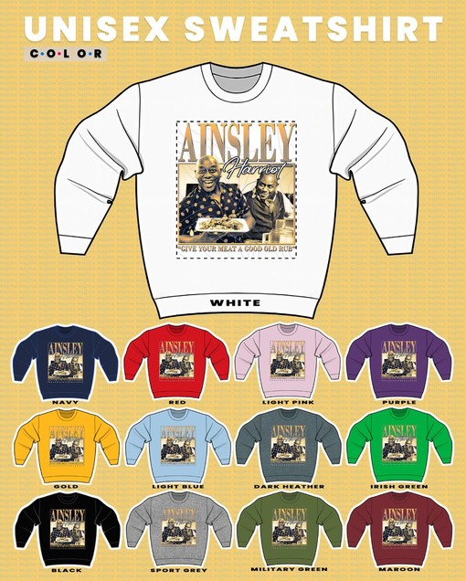 Ainsley Harriot Vintage Sweatshirt, Homage Sweater for 90s Food TV Fans - Classic Movie T Shirts - Image 3