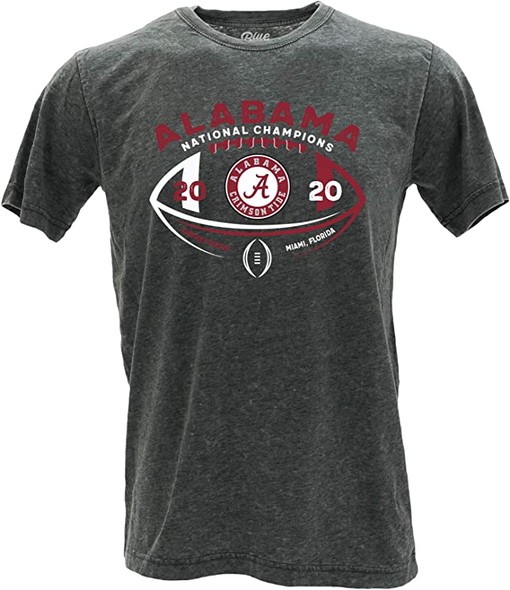 Alabama Crimson Tide 2020-2021 National Champs Shirt Burnout Football With NCAA Shirts For Men