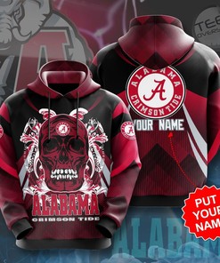 Alabama Crimson Tide All Over Print Hoodie for Women with Customizable Design