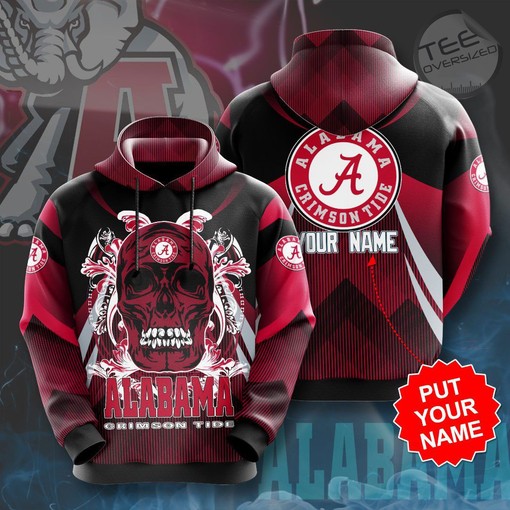 Alabama Crimson Tide All Over Print Hoodie for Women with Customizable Design