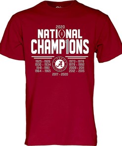 Alabama Crimson Tide National Champs Shirt 2020-2021 Number 1 Hoodie Sweatshirt: Full-Size Gifts for NCAA Fans