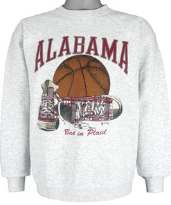 Alabama Crimson Tide Plaid Crew Neck Sweatshirt - NCAA Football Fans Gift Idea