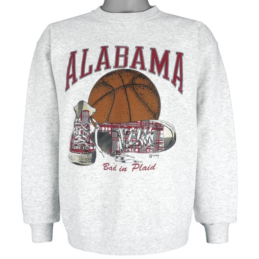 Alabama Crimson Tide Plaid Crew Neck Sweatshirt - NCAA Football Fans Gift Idea