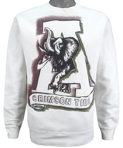 Alabama Crimson Tide Spell-Out Crew Neck Sweatshirt, 1990s Vintage American Football Shirt - Perfect for NCAA Fans