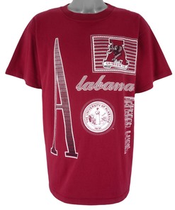 Alabama Crimson Tide T-Shirt, 1990s Vintage NCAA Shirt - Unisex Sport Sweatshirt Hoodie Gift
