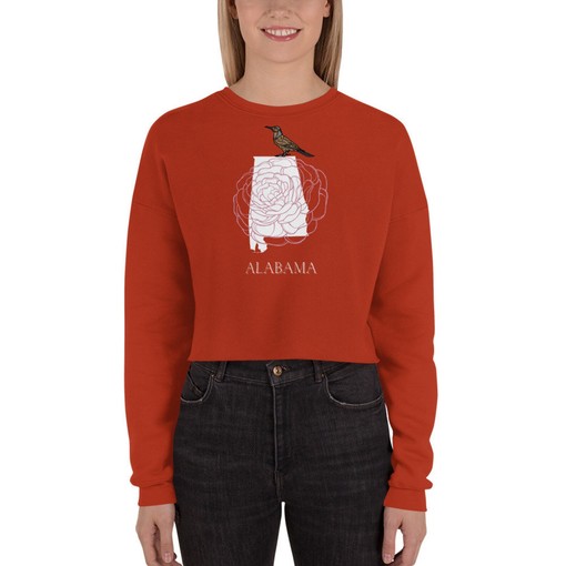 Alabama Crop Sweatshirt Hoodie and Vintage University Shirts - Image 2