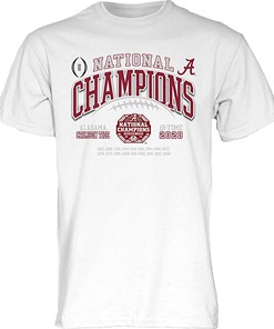 Alabama Sweatshirt Gifts for NCAA Fans: Full-Size Alabama Crimson Tide National Champs Shirt 2020-2021 Laces