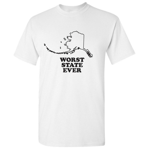 Alaska Worst State Ever Basic Shirt Sweatshirt Pullover Hoodie with Retro NCAA Shirts Style