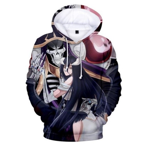 Albedo and Ainz Ooal Gown Overlord All Over Print 3D Zip Hoodie - Perfect for Anime Lovers