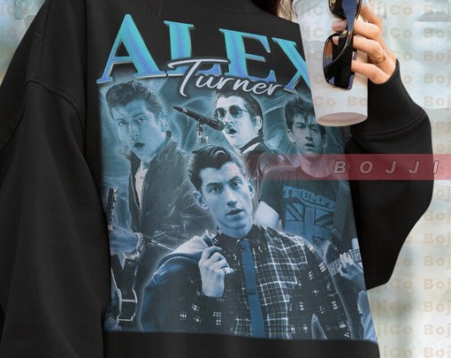Alex Turner Vintage Sweatshirt, Vocalist Singer Sweater, Alex David Turner Fan Tees Retro 90s Sweater - Image 4