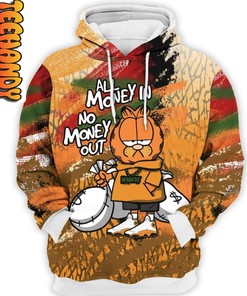 All Money In Garfield on Del Sol Custom All Over Print 3D Hoodie