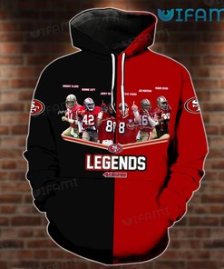All Over Print Hoodie featuring Legends Signatures - Perfect San Francisco 49ers Gift