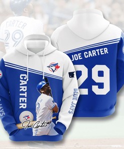 All Over Print Hoodie in 3D Design of Toronto Blue Jays - Solid Choice for Sports Lovers