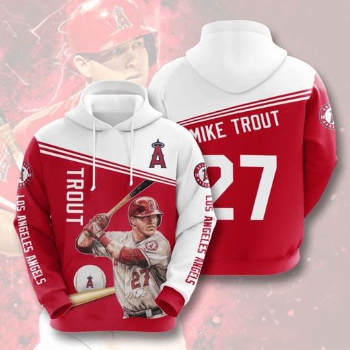 All Over Print Hoodie with Custom Design for Men: Show Your Love for Los Angeles Angels