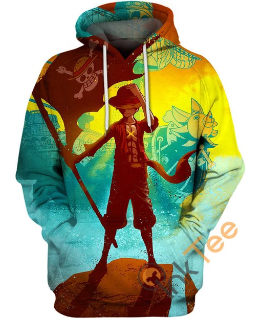 All Over Print Hoodie with Thousand Sunny from One Piece Anime - Bold and Unique Design