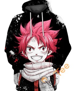 All Over Print Muscular Young Natsu Dragneel Hoodie 3D with Striking Look