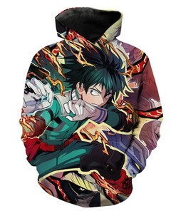 All Over Print My Hero Academia Hoodie with Hero Quotes for Anime Lovers