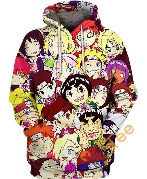 All Over Print Naruto Shippuden Family Hoodie 3D with Heartwarming Art