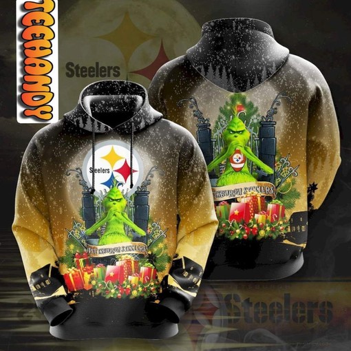 All Over Print Zip Up Hoodie Men - Pittsburgh Steelers with Urban Design