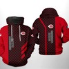 All Over Print Zipper Hoodie with Cincinnati Reds MLB Design