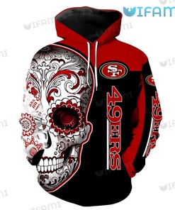 All-Over Print Florida Skull Flower 3D Hoodie for Women Gift