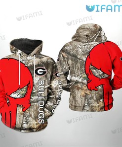 All-Over Print Georgia Bulldogs Skull Camo 3D Hoodie