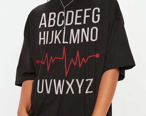 Alphabet HeartBeat Unisex Tees with Heartbeat Shirt and Alphabet Gift Quote, Random Shirt and Valentines Gift - Image 2