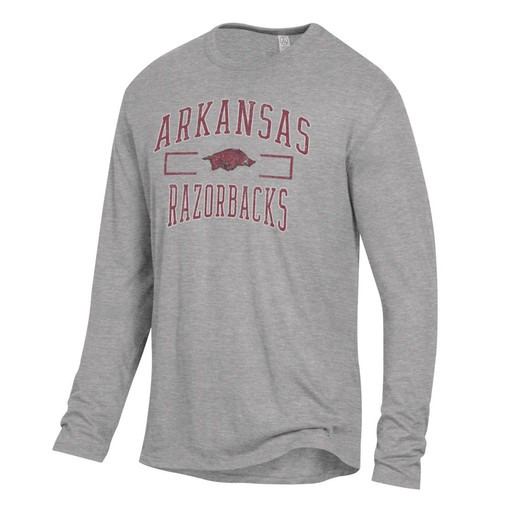 Alternative Apparel The Keeper Long Sleeve T-Shirt for Men with Razorbacks Logo