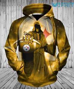 Amazing Yellow Death Holding Logo - Steelers All Over Print Hoodie with Unique Design