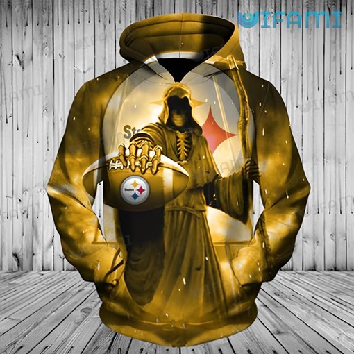 Amazing Yellow Death Holding Logo - Steelers All Over Print Hoodie with Unique Design