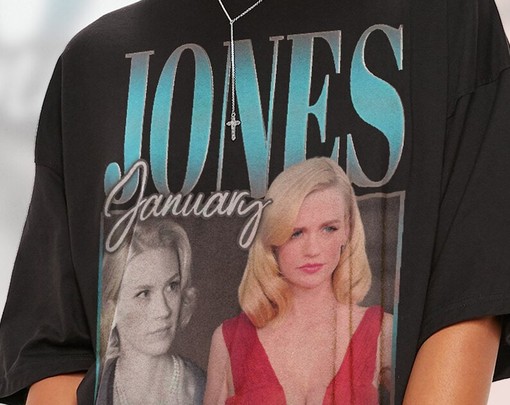 American Actress January Jones Vintage Retro Unisex Tees with Betty Draper and Don Draper Quote, Peggy Olson Fans - Image 2