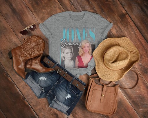 American Actress January Jones Vintage Retro Unisex Tees with Betty Draper and Don Draper Quote, Peggy Olson Fans - Image 3