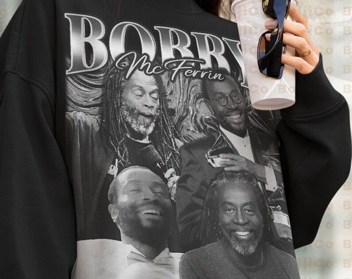 American Folk and Jazz Artist Bobby McFerrin Sweatshirt, Vocalist Jazz Gift Shirt - Movie T-shirts - Image 4