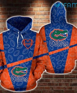 American Football Pattern Logo Florida Gators Hoodie - 3D All Over Print Custom Design Perfect for Gator Fans