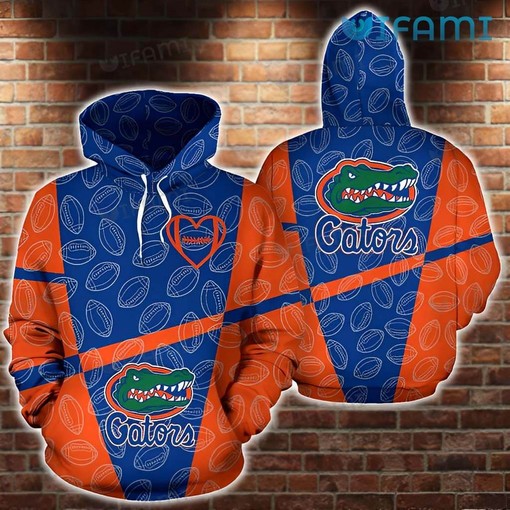 American Football Pattern Logo Florida Gators Hoodie - 3D All Over Print Custom Design Perfect for Gator Fans