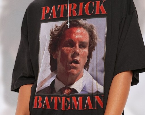 American Psycho Patrick Bateman Tee, American Horror Film Retro Shirt, Paul Allen Psycho Fan T-Shirt, 90s American - Image 2