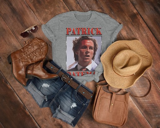 American Psycho Patrick Bateman Tee, American Horror Film Retro Shirt, Paul Allen Psycho Fan T-Shirt, 90s American - Image 3