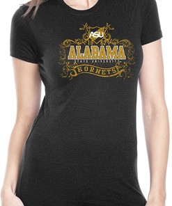American University T-Shirt Alabama State Hornets Womens Prius2 Long Body Classic