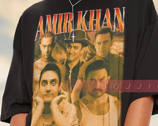 Amir Khan Homage Tshirt - Bollywood 3 Idiots Shirt - Movie Shirts for Men - Indian Cinema T-shirt - Image 2