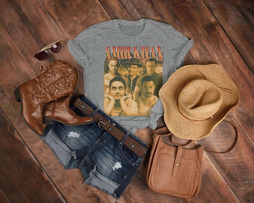 Amir Khan Homage Tshirt - Bollywood 3 Idiots Shirt - Movie Shirts for Men - Indian Cinema T-shirt - Image 3