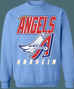 Anaheim Angels Angel Wing MLB Crewneck Sweatshirt Hoodie Shirt for Baseball Fans - American University Shirt
