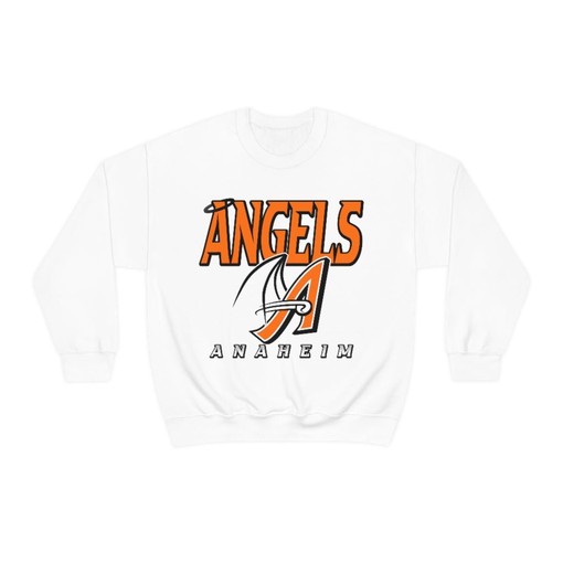 Anaheim Angels HALLOWEEN Retro MLB Hoodie Sweatshirt - Crewneck Style for Fans