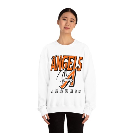 Anaheim Angels HALLOWEEN Retro MLB Hoodie Sweatshirt - Crewneck Style for Fans - Image 2