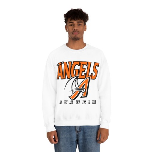 Anaheim Angels HALLOWEEN Retro MLB Hoodie Sweatshirt - Crewneck Style for Fans - Image 3